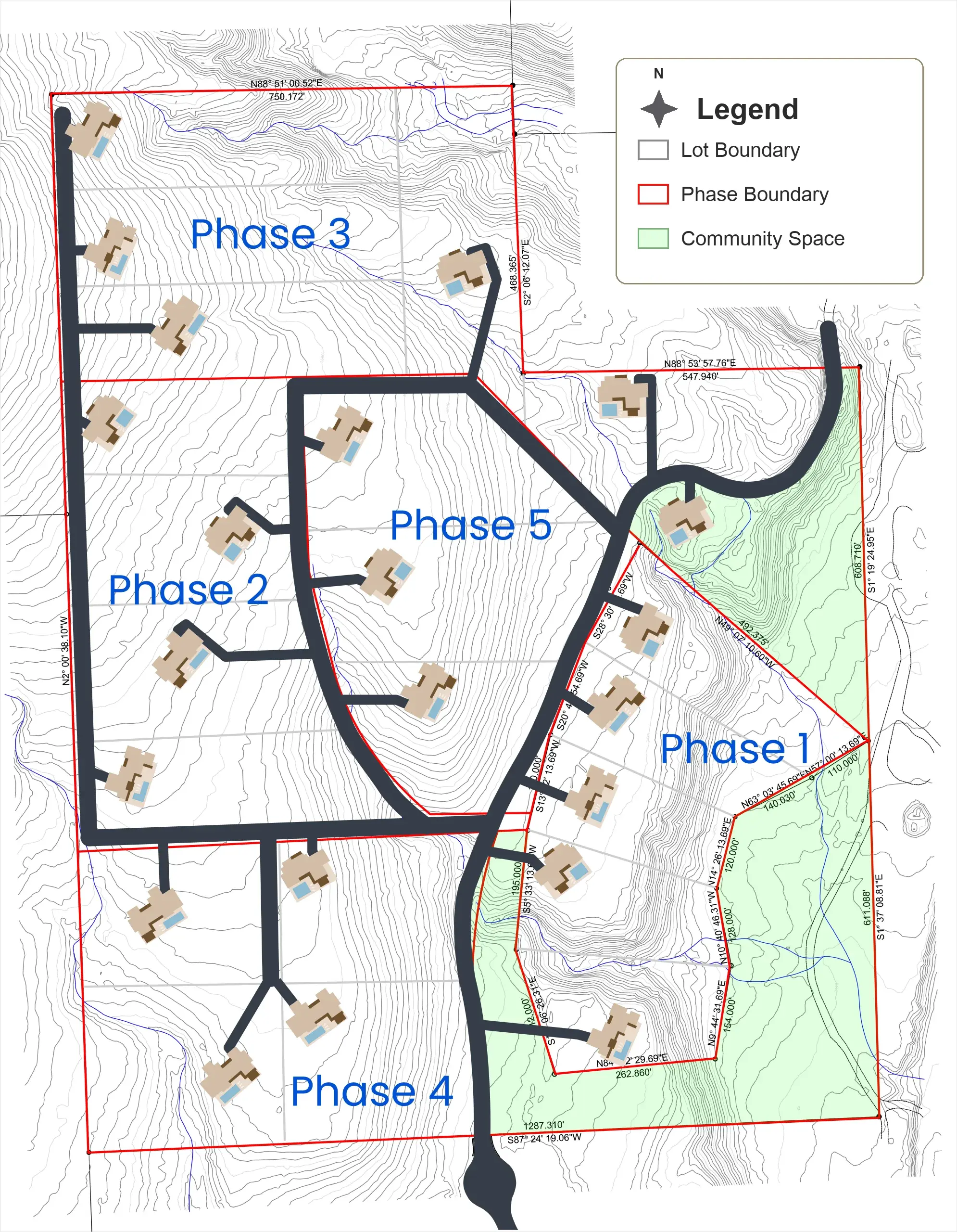 Master site plan of the ELEMENT wellness community north of Tucson, Arizona