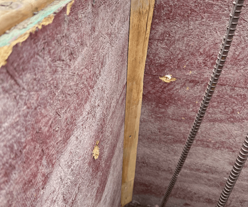 Inside of the Rammed Earth Construction Form